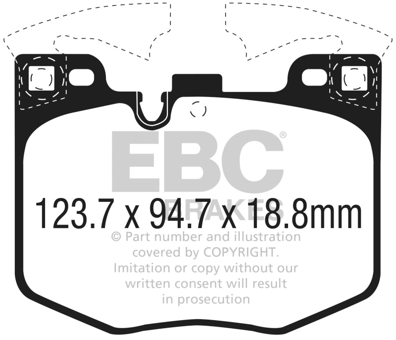 EBC 2017+ BMW 530 2.0L Turbo (G30) Greenstuff Front Brake Pads