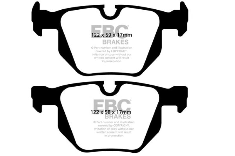 EBC 07-10 BMW X5 3.0 Yellowstuff Rear Brake Pads