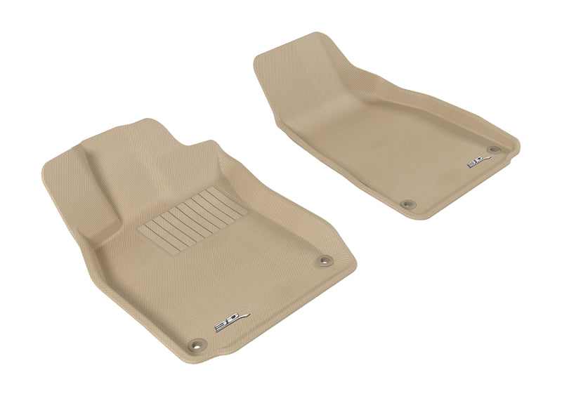 3D MAXpider 2005-2011 Audi A6/S6 Kagu 1st Row Floormat - Tan