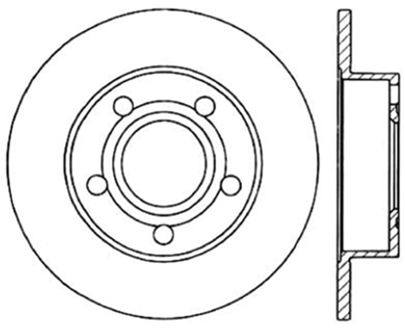 StopTech 96-01 Audi A4 Quattro / 12/98-05 VW Passat Left Rear Drilled Rotor