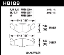 Load image into Gallery viewer, Hawk 88-92 VW Golf GTI / 87-89 Jetta GLI / 87 Scirocco Blue 9012 Race Front Brake Pads