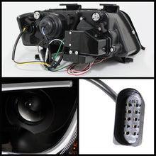 Load image into Gallery viewer, Spyder Audi A6 02-04 Projector Headlights Halogen ModelLight Tube DRL Blk PRO-YD-ADA601-LTDRL-BK