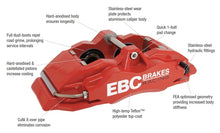 Load image into Gallery viewer, EBC Racing 92-00 BMW M3 (E36) Front Right Apollo-4 Yellow Caliper (for 330mm Rotor)