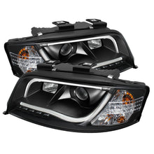 Load image into Gallery viewer, Spyder Audi A6 02-04 Projector Headlights Halogen ModelLight Tube DRL Blk PRO-YD-ADA601-LTDRL-BK