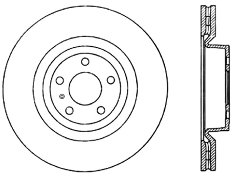 StopTech Power Slot 08-10 Audi S5 Front Right Slotted CRYO-STOP Rotor