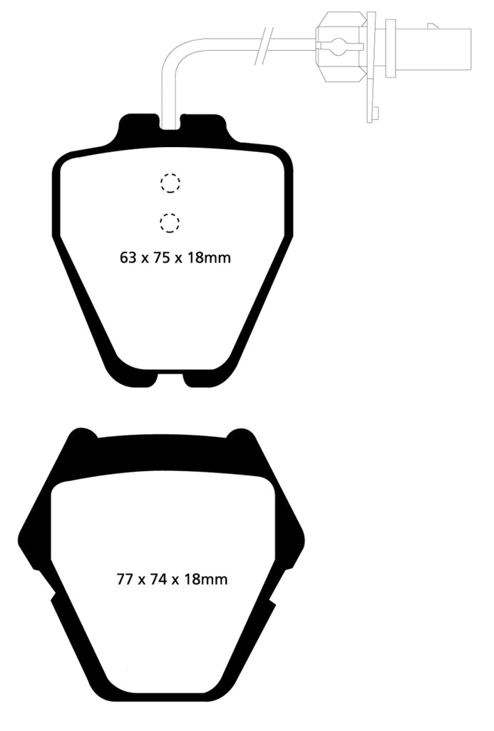 EBC 99-01 Audi A6 Quattro 2.7 Twin Turbo Sedan (8 Pad Set) Ultimax2 Front Brake Pads